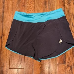New Balance Black and Blue Athletic Shorts Lightweight Design